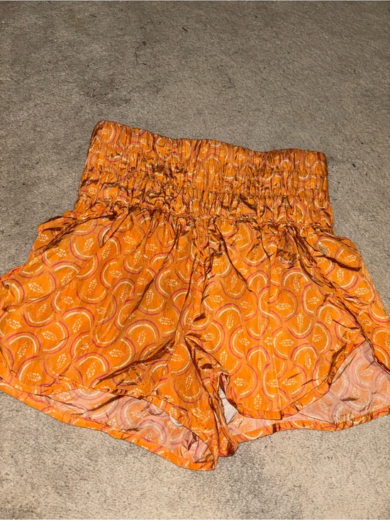 FP Movement by Free People Pants - Free people movement Smocked Waist Orange Printed Women’s Shorts